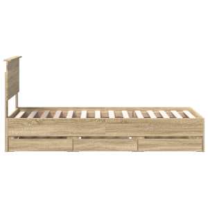 Rám postele se zásuvkou Sonoma dub 75 x 190 cm Inženýrské dřevo - obrázek 9