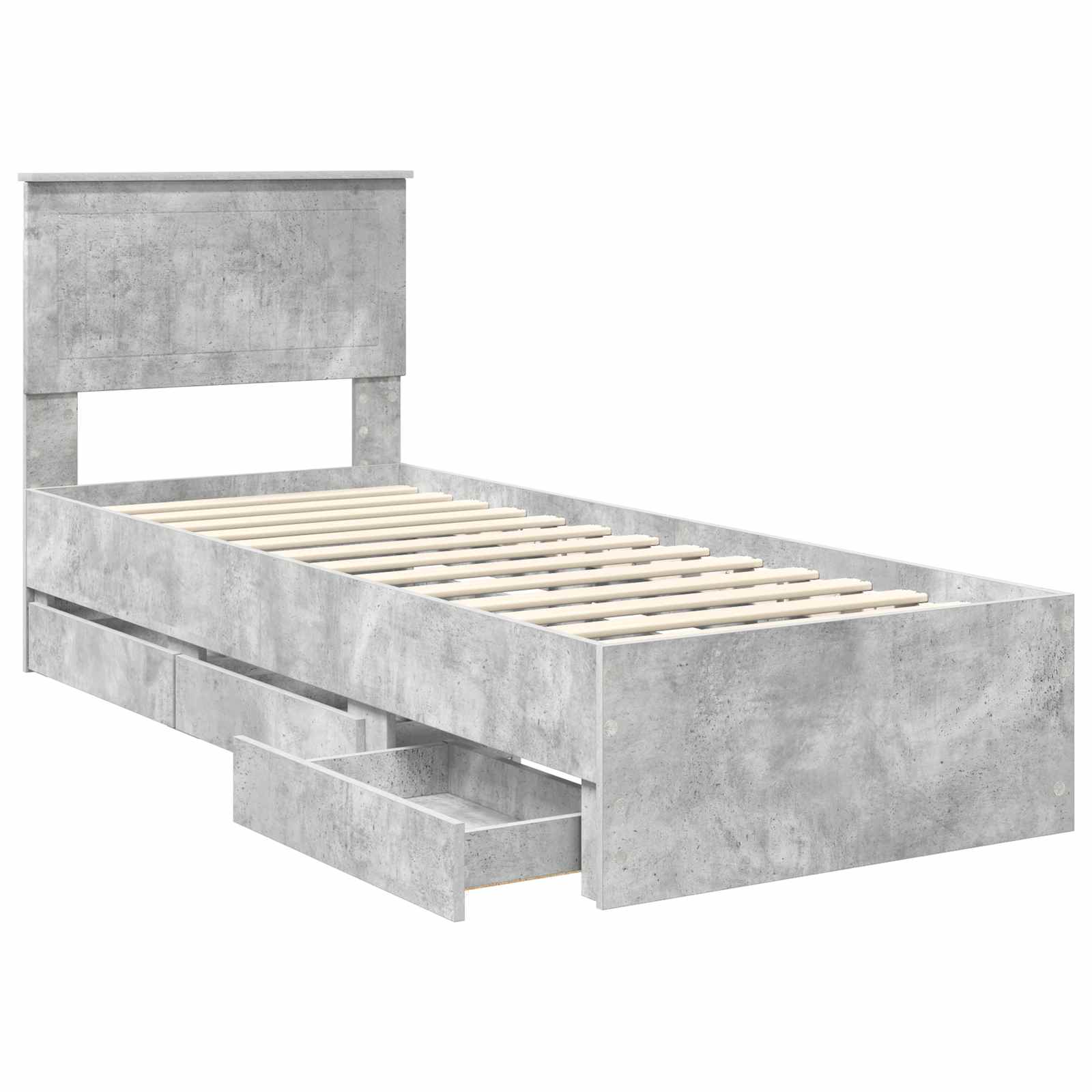 Voodi raam sahtliga peaga Betoonhall 75 x 190 cm Inseneripuit 97 Kõik vajalik sinu aeda ja koju! Voodi raam sahtliga peaga Betoonhall 75 x 190 cm Inseneripuit - Image 5