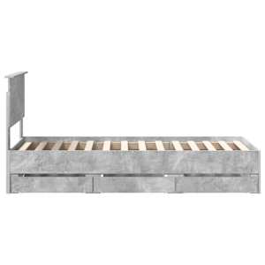 Rám postele s čelo Betonově šedá 75 x 190 cm Inženýrské dřevo - obrázek 9