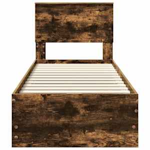Rám postele s čelo Kouřový dub 75 x 190 cm Inženýrské dřevo - obrázek 8