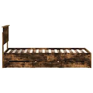 Rám postele s čelo Kouřový dub 75 x 190 cm Inženýrské dřevo - obrázek 9