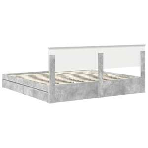 Postel s úložným prostorem s čelo Betonově šedá 200 x 200 cm - obrázek 10
