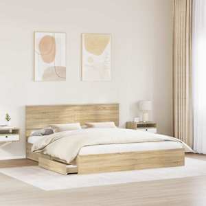 Postel s úložným prostorem s čelo Sonoma dub 180 x 200 cm - obrázek 3