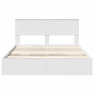 Postel s úložným prostorem Bílá 150 x 200 cm kompozitní dřevo - obrázek 8