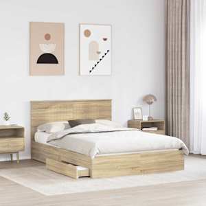 Postel s úložným prostorem s čelo Sonoma dub 140 x 200 cm - obrázek 3