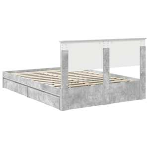 Postel s úložným prostorem s čelo Betonově šedá 140 x 190 cm - obrázek 10