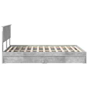Postel s úložným prostorem s čelo Betonově šedá 140 x 190 cm - obrázek 9