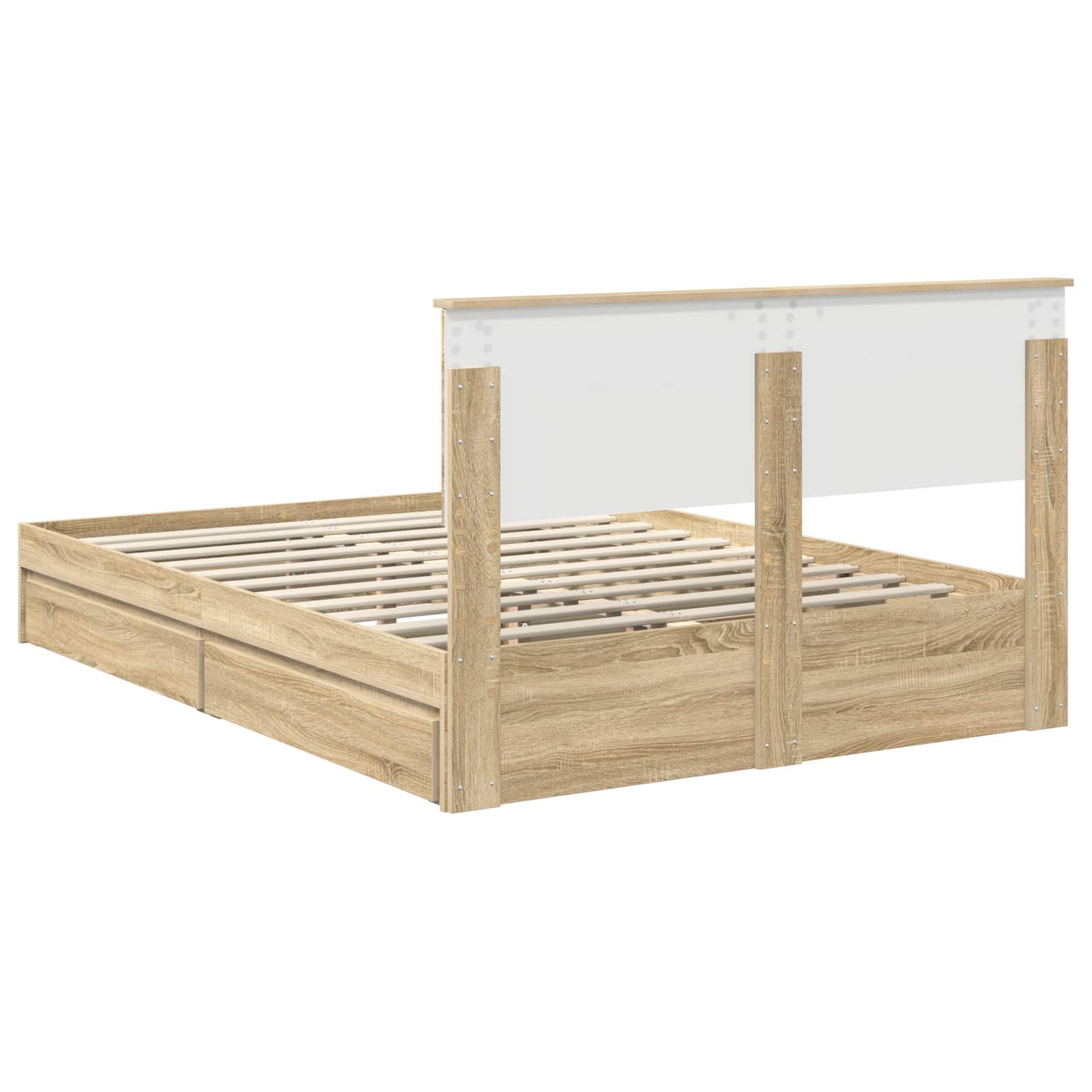 Opslag bed met lade Sonoma Eiken 135 x 190 cm Bewerkt hout | luizaXL | Dé meubelwinkel voor elk interieur Opslag bed met lade Sonoma Eiken 135 x 190 cm Bewerkt hout - Afbeelding 10