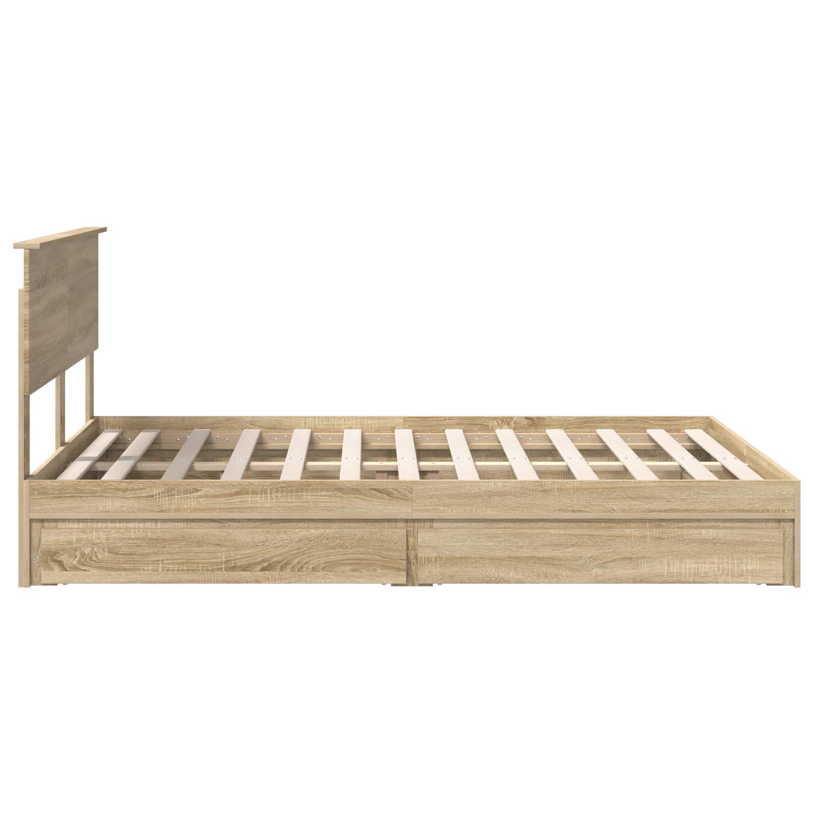Opslag bed met lade Sonoma Eiken 135 x 190 cm Bewerkt hout | luizaXL | Dé meubelwinkel voor elk interieur Opslag bed met lade Sonoma Eiken 135 x 190 cm Bewerkt hout - Afbeelding 9