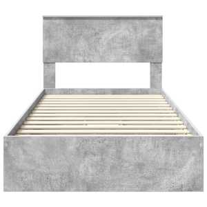 Postel s úložným prostorem s čelo Betonově šedá 100 x 200 cm - obrázek 8