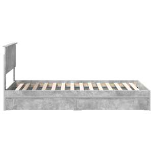 Postel s úložným prostorem s čelo Betonově šedá 100 x 200 cm - obrázek 9