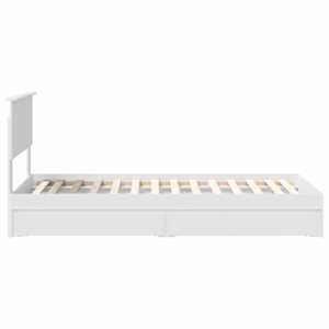 Postel s úložným prostorem Bílá 90 x 200 cm kompozitní dřevo - obrázek 9