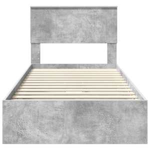 Postel s úložným prostorem s čelo Betonově šedá 90 x 200 cm - obrázek 8