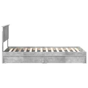 Postel s úložným prostorem s čelo Betonově šedá 90 x 200 cm - obrázek 9