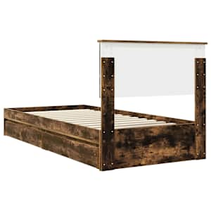 Postel s úložným prostorem s čelo Kouřový dub 90 x 200 cm - obrázek 10