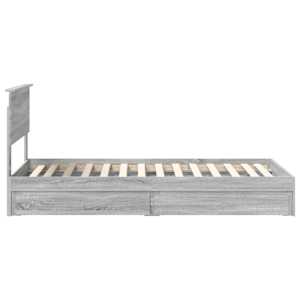 Postel s úložným prostorem s čelo Šedá Sonoma 90 x 200 cm - obrázek 9