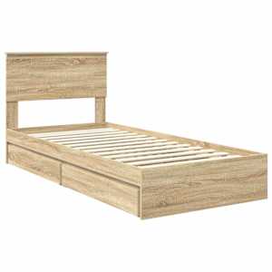 Postel s úložným prostorem s čelo Sonoma dub 90 x 190 cm - obrázek 4
