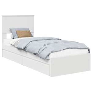 Postel s úložným prostorem Bílá 75 x 190 cm kompozitní dřevo - obrázek 2