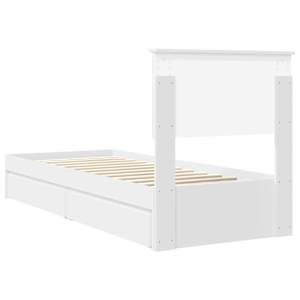 Postel s úložným prostorem Bílá 75 x 190 cm kompozitní dřevo - obrázek 10