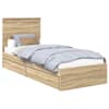vidaXL Laos voodi sahtliga peaga Sonoma tamm 75 x 190 cm Tehispuit