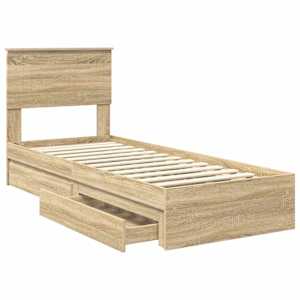 Postel s úložným prostorem s čelo Sonoma dub 75 x 190 cm - obrázek 5