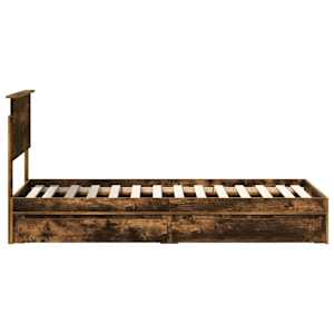 Postel s úložným prostorem s čelo Kouřový dub 75 x 190 cm - obrázek 9