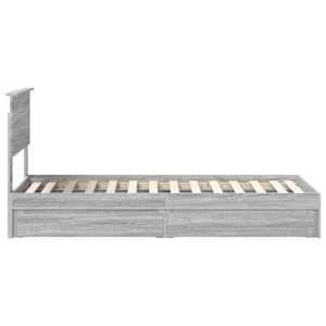 Postel s úložným prostorem s čelo Šedá Sonoma 75 x 190 cm - obrázek 9