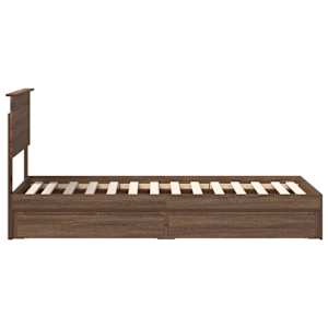Postel s úložným prostorem s čelo Hnědý dub 75 x 190 cm - obrázek 9