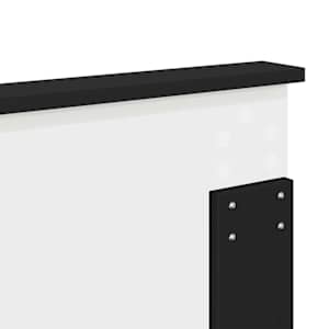 Rám postele Černá a stříbrná 200 x 200 cm kompozitní dřevo - obrázek 12