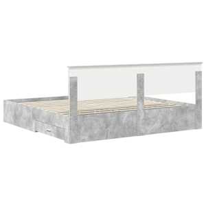 Rám postele s čelo Betonově šedá 200 x 200 cm kompozitní dřevo - obrázek 10