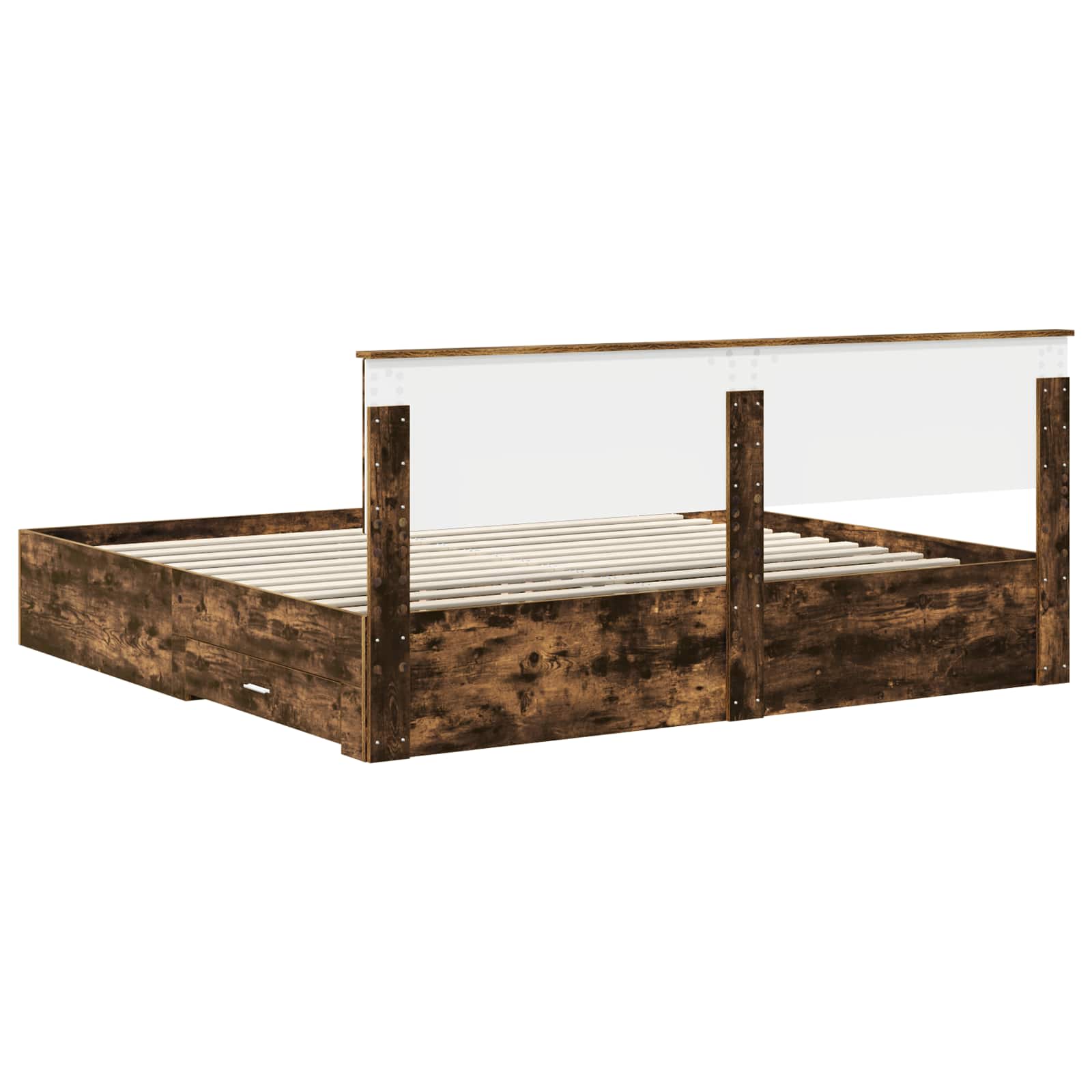 Voodi raam peaga Suitsetatud tamm 200 x 200 cm Tehispuit 10 Kõik vajalik sinu aeda ja koju! Voodi raam peaga Suitsetatud tamm 200 x 200 cm Tehispuit - Image 10