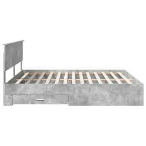 Rám postele s čelo Betonově šedá 180 x 200 cm Kompozitní dřevo - obrázek 9