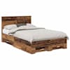 vidaXL Voodi raam sahtliga peaga Vana puit 120 x 190 cm Tehispuit