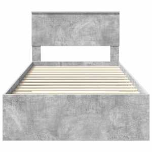 Rám postele s čelo Betonově šedá 100 x 200 cm Kompozitní dřevo - obrázek 7