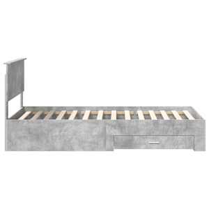 Rám postele s čelo Betonově šedá 100 x 200 cm Kompozitní dřevo - obrázek 8