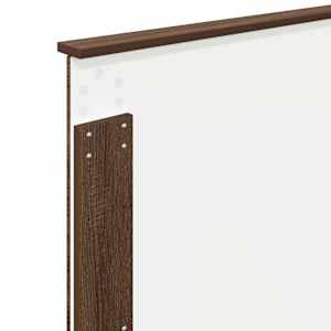 Rám postele Hnědý dub a stříbrná 100 x 200 cm kompozitní dřevo - obrázek 11