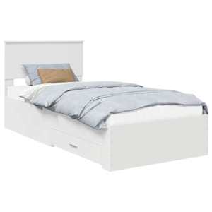 Rám postele se zásuvkou Bílá 90 x 190 cm Kompozitní dřevo - obrázek 2