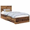 vidaXL Voodi raam sahtliga peaga Vana puit 90 x 190 cm Tehispuit