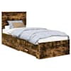 vidaXL Voodi raam Suitsutatud tamm 75 x 190 cm Tehispuit
