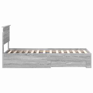 Rám postele Šedý Sonoma a stříbrná 75 x 190 cm Kompozitní dřevo - obrázek 8
