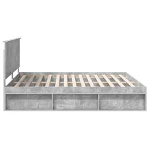 Rám postele s čelo Beton 200 x 200 cm Masivní borové dřevo - obrázek 8