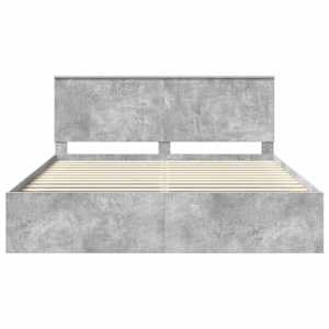 Rám postele s čelo Beton 180 x 200 cm Masivní borové dřevo - obrázek 7