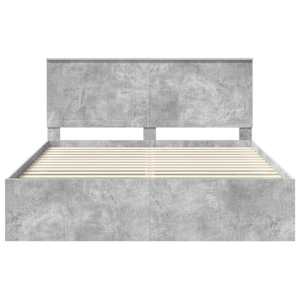 Rám postele s čelo Beton 160 x 200 cm Masivní borové dřevo - obrázek 7