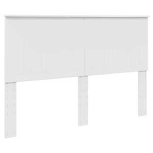 Rám postele s čelo Bílá 150 x 200 cm Masivní borové dřevo - obrázek 6