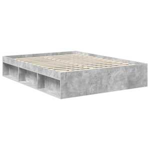 Rám postele Betonově šedá 150 x 200 cm Masivní borové dřevo - obrázek 5