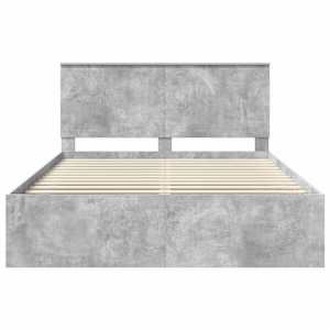 Rám postele Betonově šedá 150 x 200 cm Masivní borové dřevo - obrázek 7