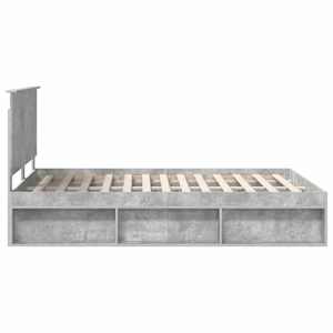 Rám postele s čelo Beton 140 x 190 cm Masivní borové dřevo - obrázek 8