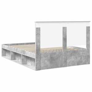 Rám postele Betonově šedá 135 x 190 cm Masivní borové dřevo - obrázek 9