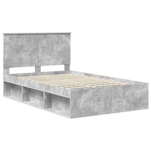Rám postele s čelo Beton 120 x 200 cm Masivní borové dřevo - obrázek 4