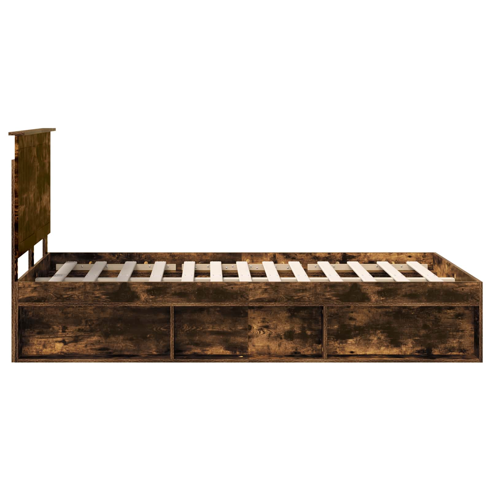 Sengestamme med hodegjerde Røkt eik 120 x 200 cm Massiv furu - Bilde 8